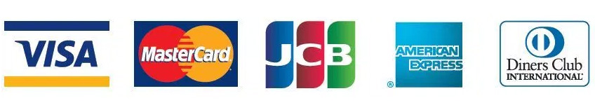 Visa・MasterCard・JCB・American Express・Diners